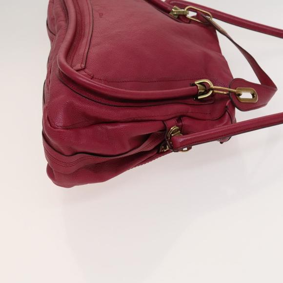 Chloe Paraty Hand Bag Leather 2way Pink Gold Auth 124627 - Picture 4 of 16